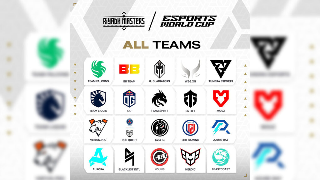 eSportsワールドカップ：リヤドマスターズ2024 DOTA 2チームが明らかにしました
