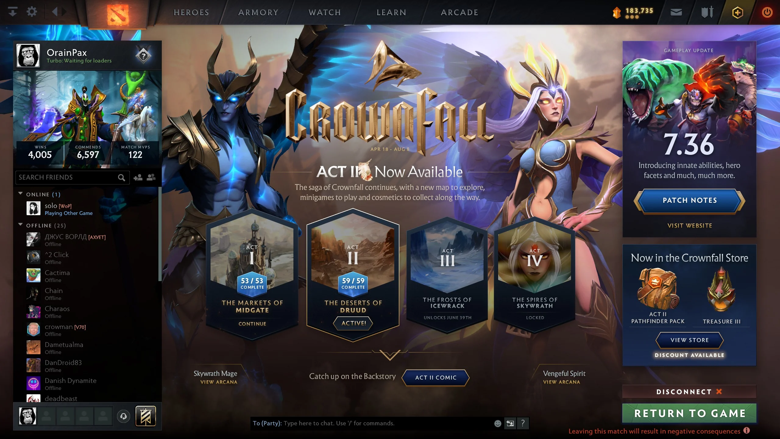 Dota 2 Crownfall Act 3は本日リリースする予定です