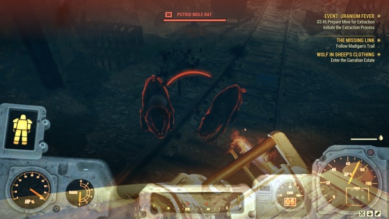 すべての放射性降下物76モルラットの場所