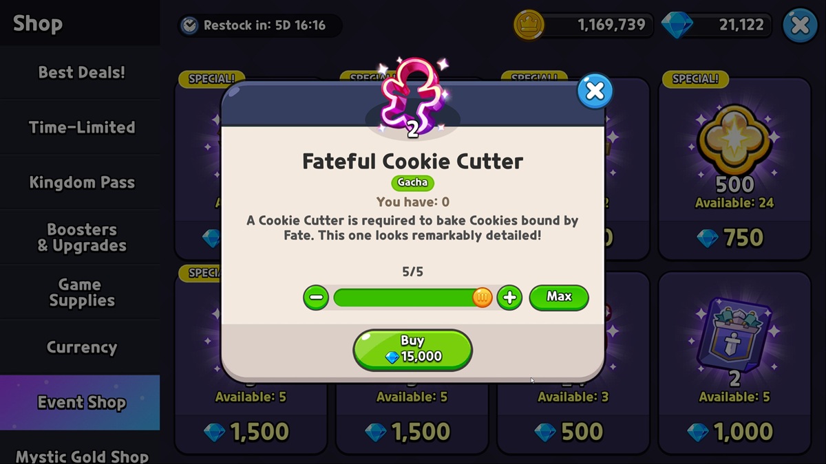 Cookie Run Kingdomの運命的なクッキーカッターとチケットを農業する方法