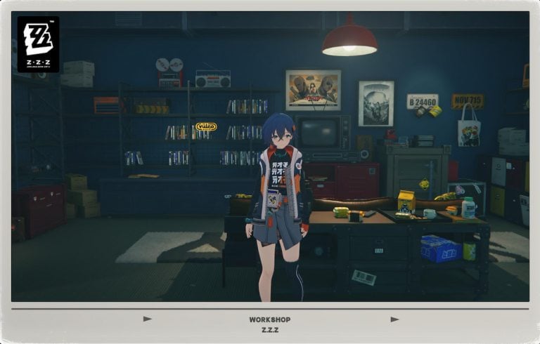 Zenless Zone Zeroフォトモードの画面上のPCの場所