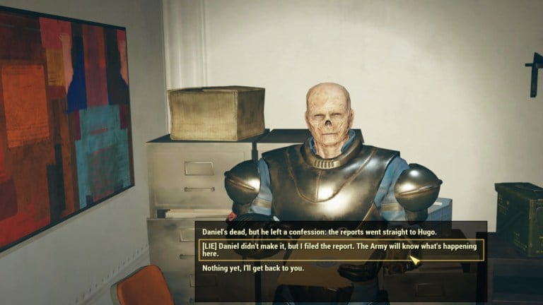 Fallout 76でOberlinに嘘をつくべきですか？