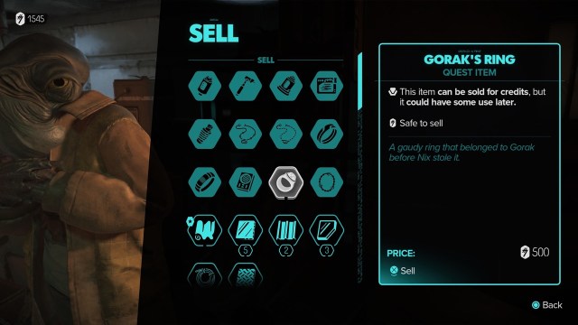 スターウォーズの無法者でゴラクの指輪を販売、贈り、または維持する必要がありますか?