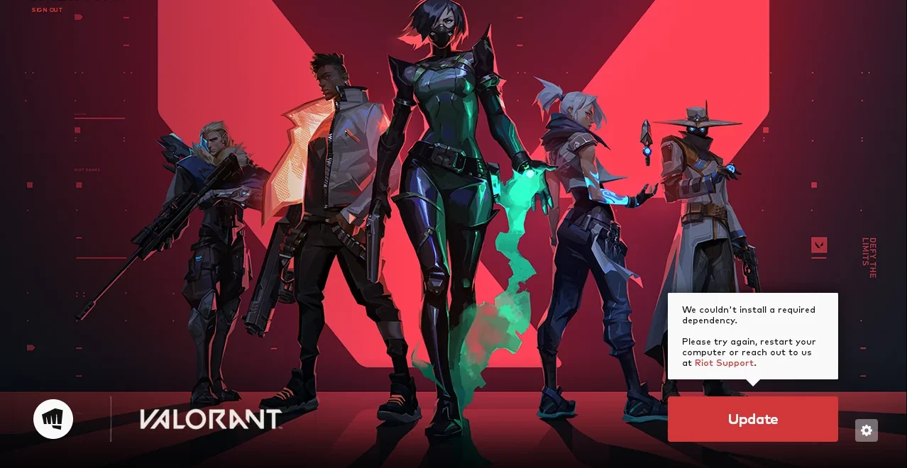 Valorantを修正する方法は、依存関係エラーをインストールできませんでしたか？