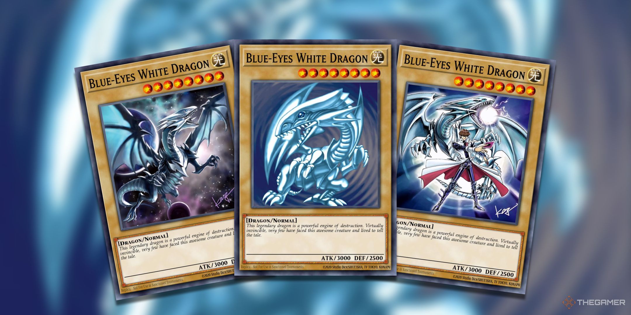 yu-gi-oh！ TCG：ランク付けされたすべてのブルーアイズホワイトドラゴンカードアート