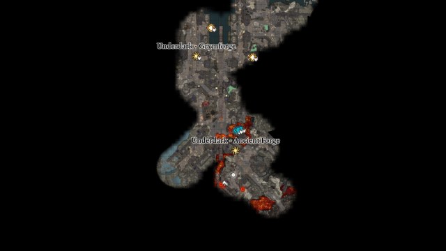 すべて2つのミトラル鉱石と6バルドゥールのゲート3のアダマンティンフォージ型の位置