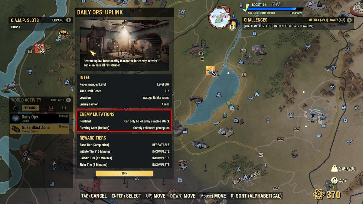 フォールアウト76で変異した敵を見つけて殺す方法