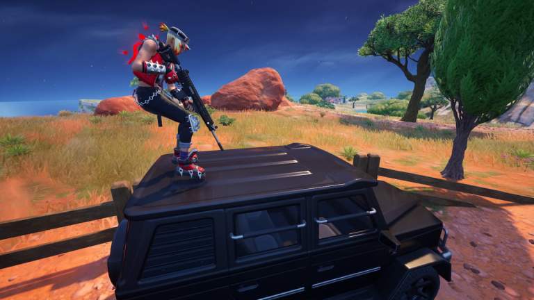 Fortniteの屋根から車に入る方法