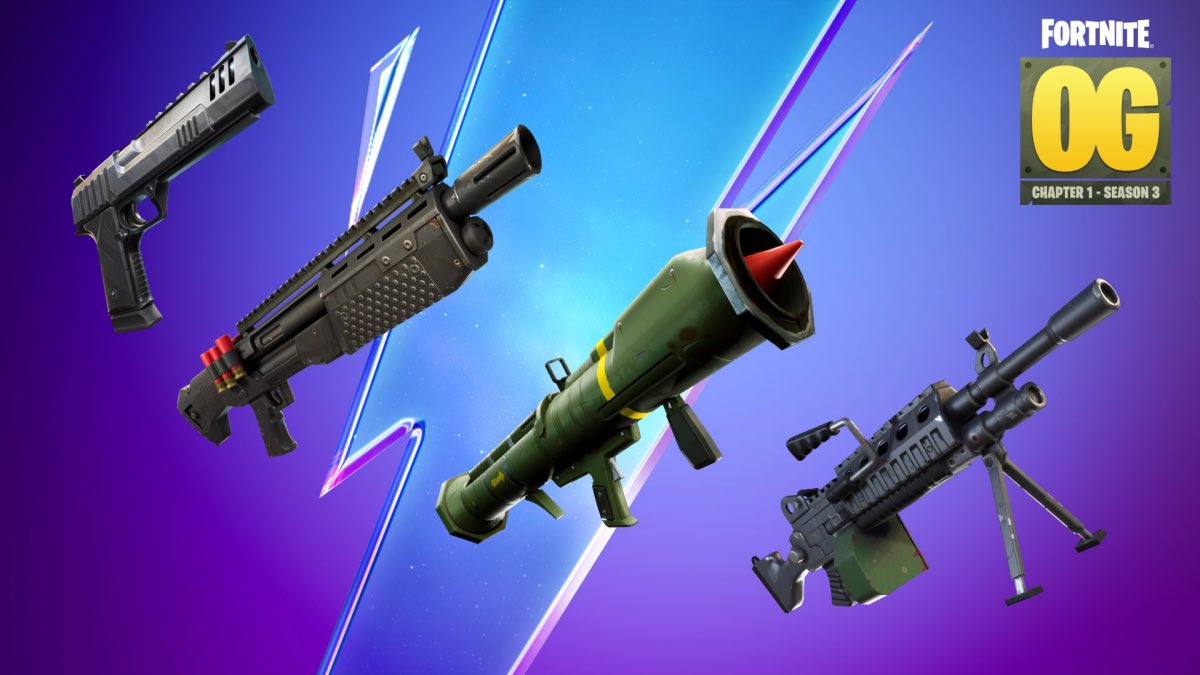 Fortnite OGシーズン3のすべての武器