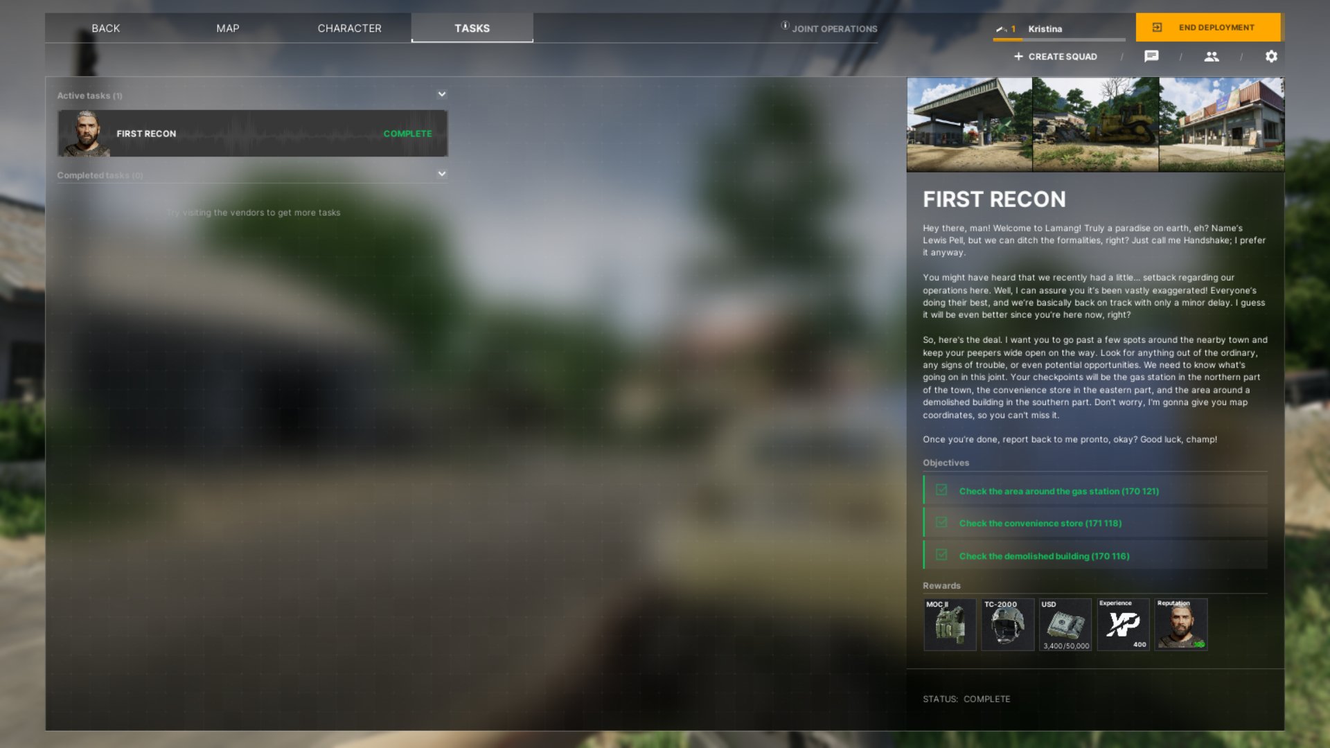 グレイゾーンの戦争で最初の偵察を完了する方法