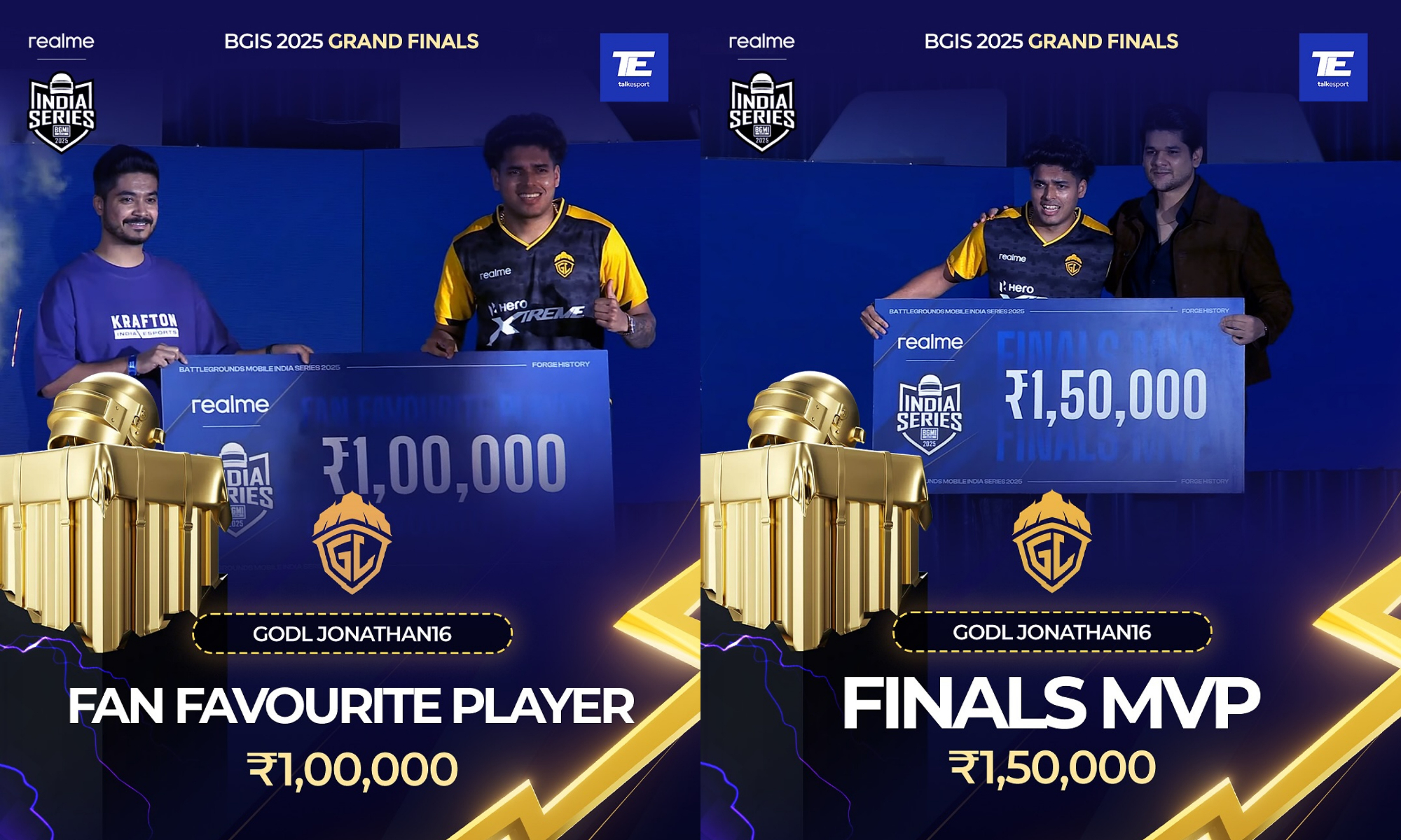 ジョナサンはBGIS 2025ファンのお気に入りとファイナルMVP賞を受賞します