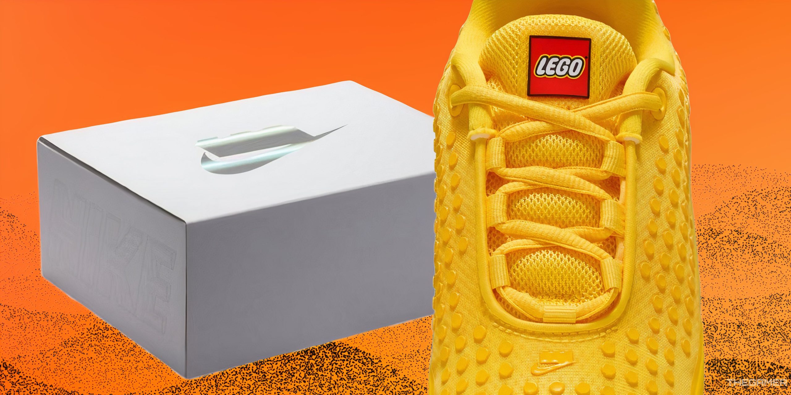 まず、ミニフィギュアのように見えるように設計されたナイキxレゴスニーカーの中に住んでいます