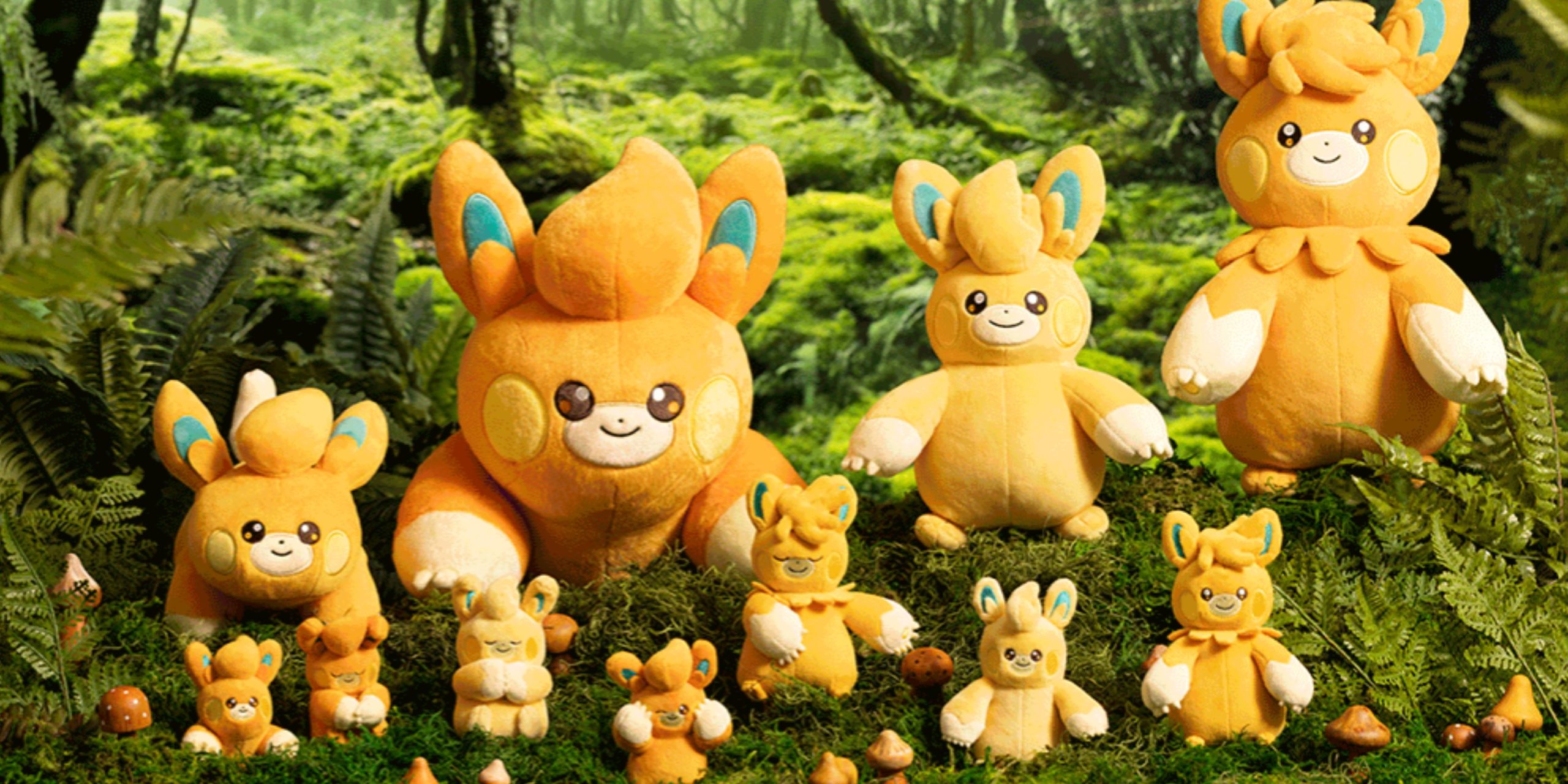 ポケモンの足のポッドコレクションには、手頃な価格の等身大のポーミのぬいぐるみが含まれています