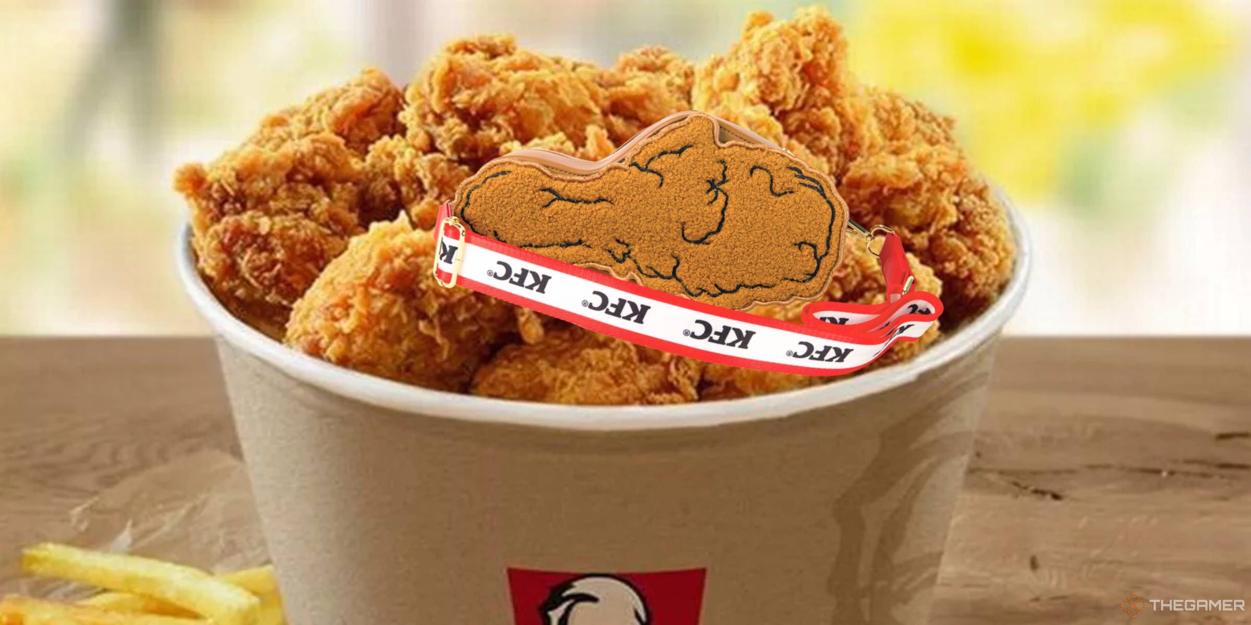 KFCドラムスティックのような形のラウンジフライバッグを手に入れることができます