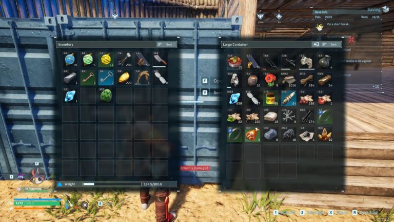 Palworldのベースストレージを増やす方法:構築するのに最適なベースコンテナ