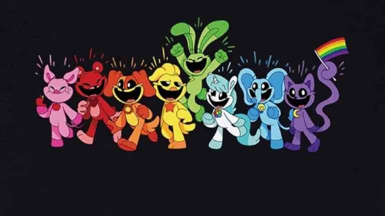 ポピープレイタイムは笑顔の生き物のチャリティーシャツで誇りを祝う