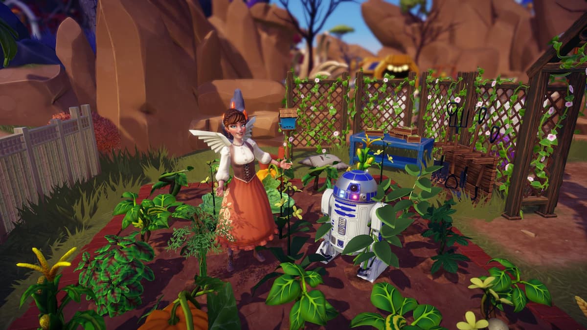 ディズニードリームライトバレーに多くの目を持つ根菜は何ですか?