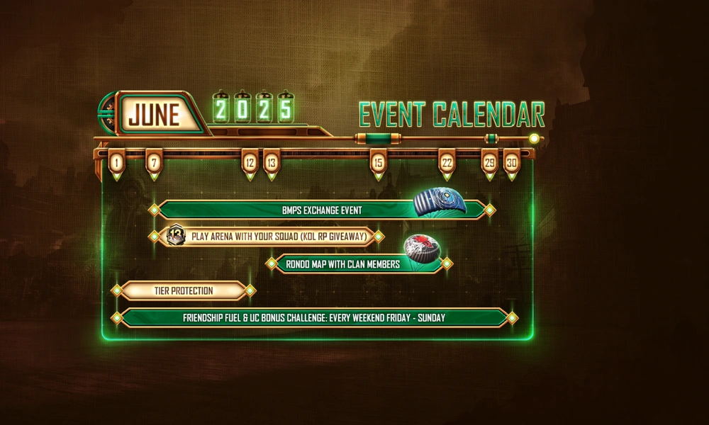 Krafton Indiaは、2025年6月にBGMIのイベントカレンダーを発表します