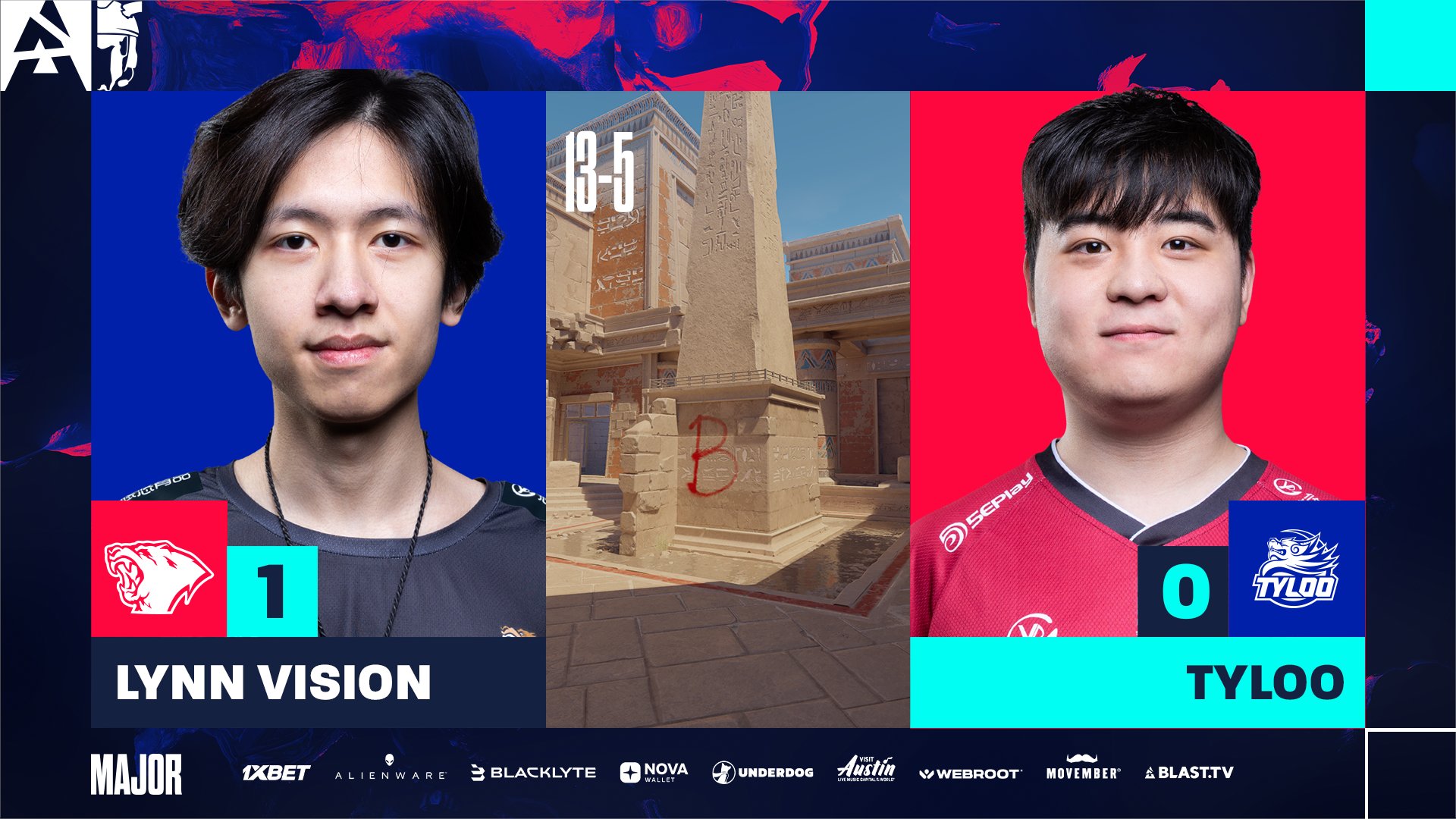 Lynn Visionは、Blast.tv Austin MajorでTylooを破ります