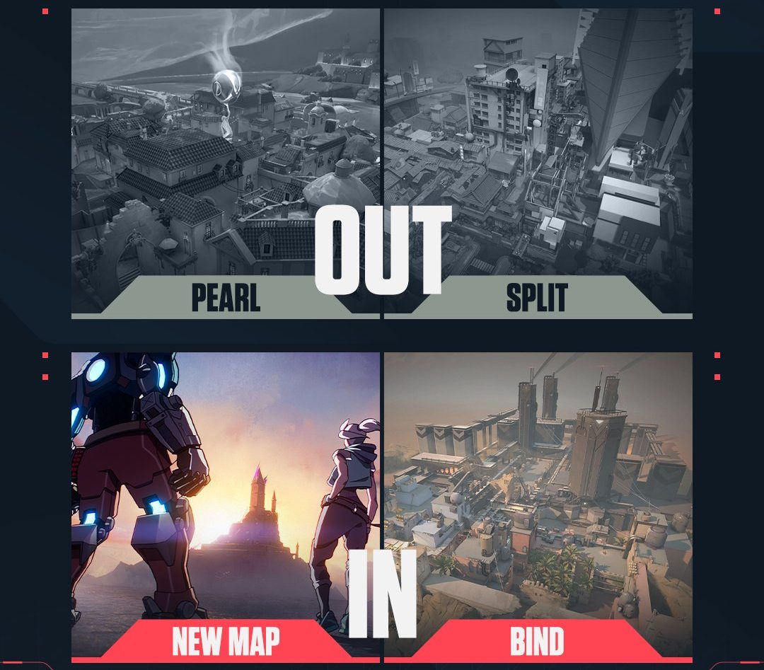 パール、バロラントの競争力のあるマッププールから削除されたスプリット、バインドリターン