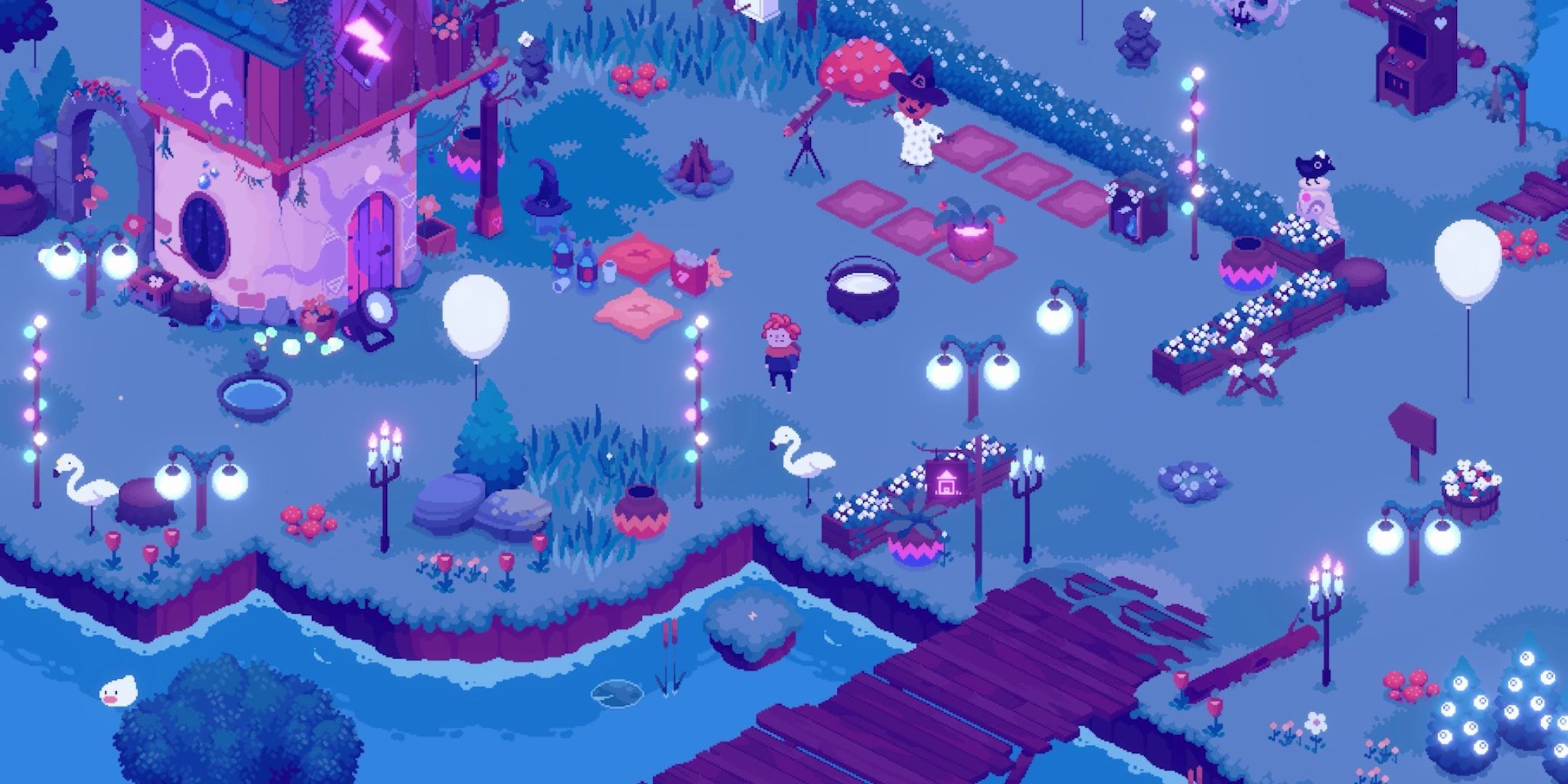 この居心地の良い魔女農業シムは、密かにコーディングの方法を教えます