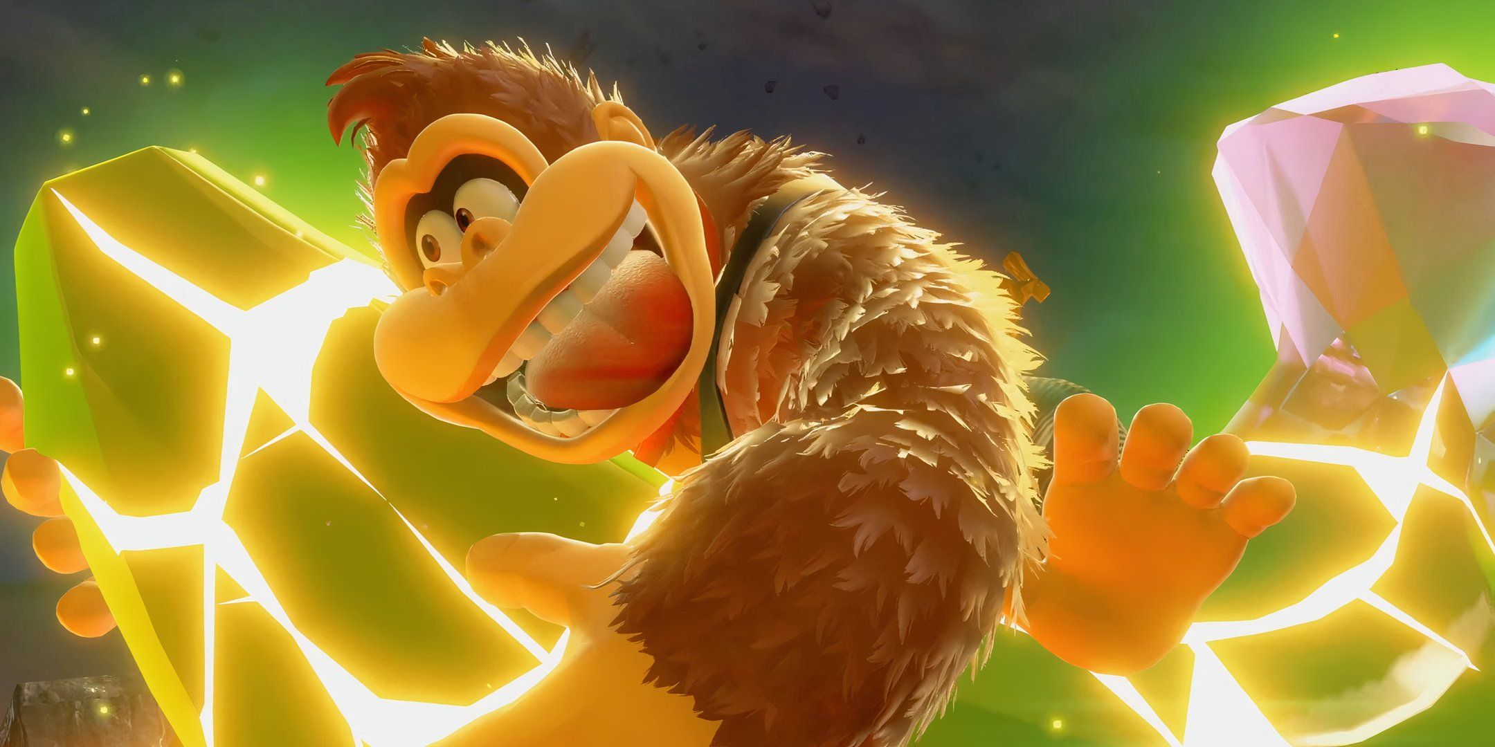 ドンキーコングバナンザバンドルには…ユニークに設計されたバレルクッションが付いています