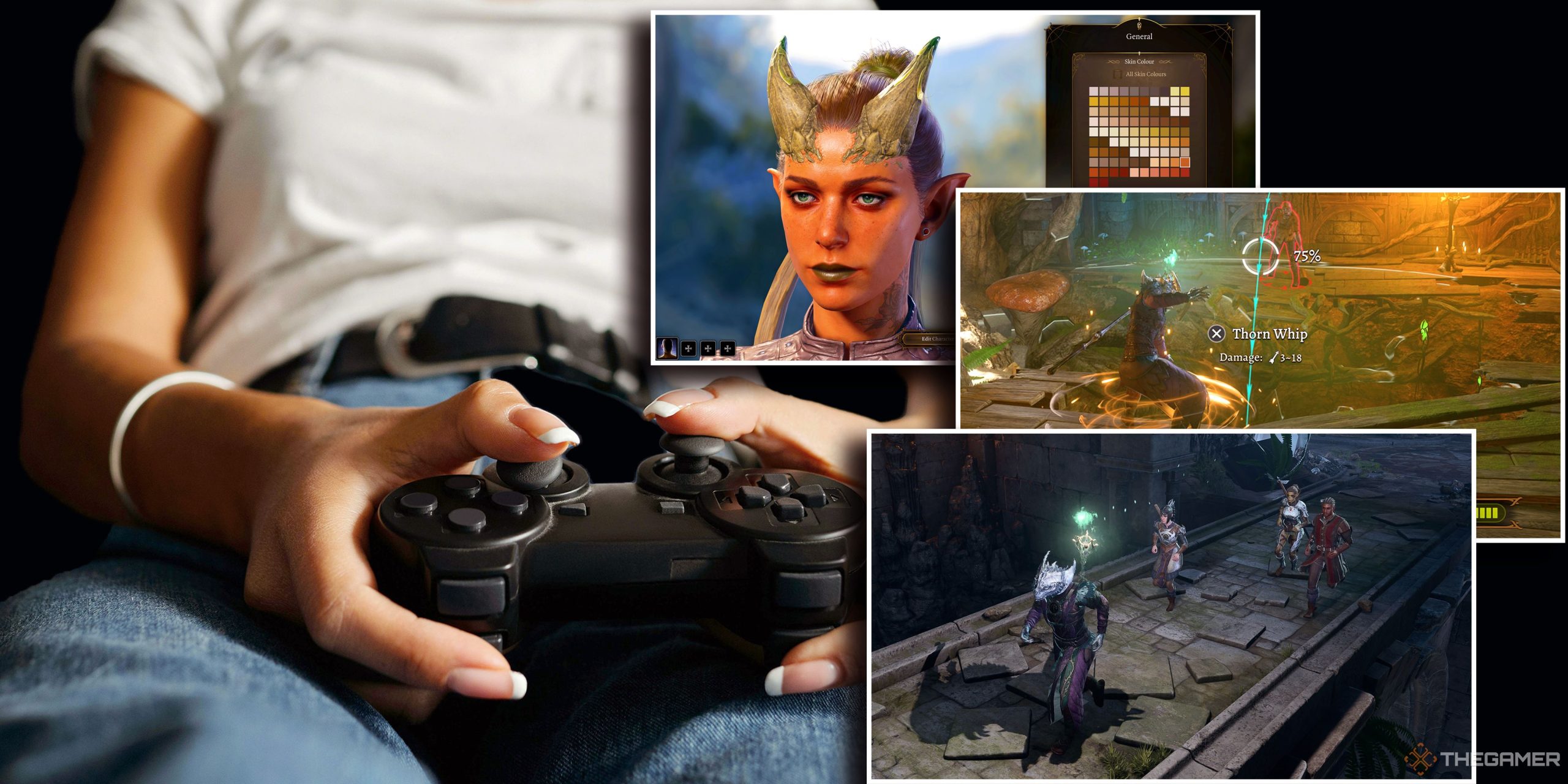 私の妻はバルドゥールのゲート3を通して独占的にゲーム習慣を維持しています。