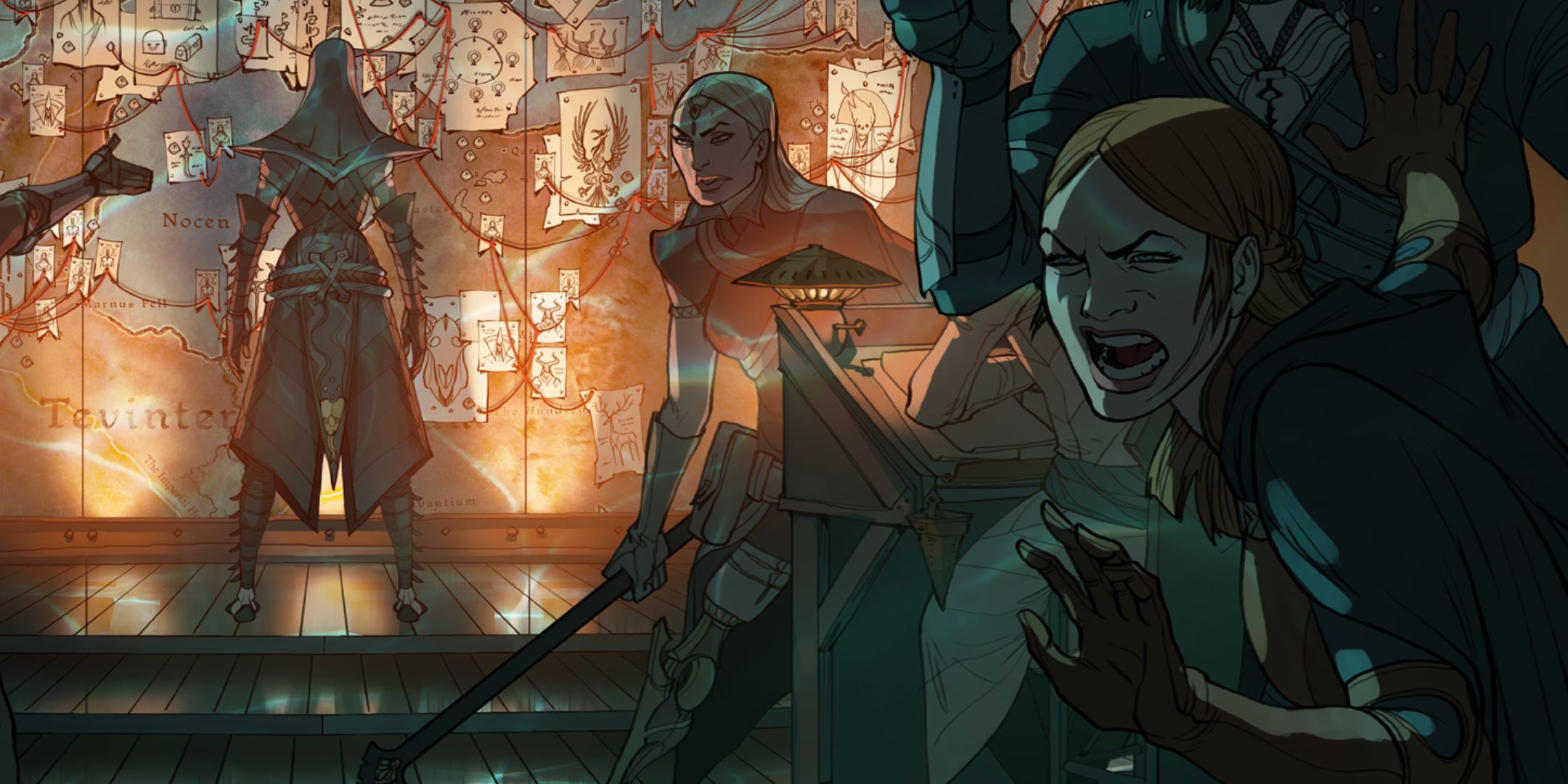 ドラゴンエイジ：ベイルガードのコンセプトアートは、あなたが異端審問から認識するかもしれないカットコンパニオンを示しています