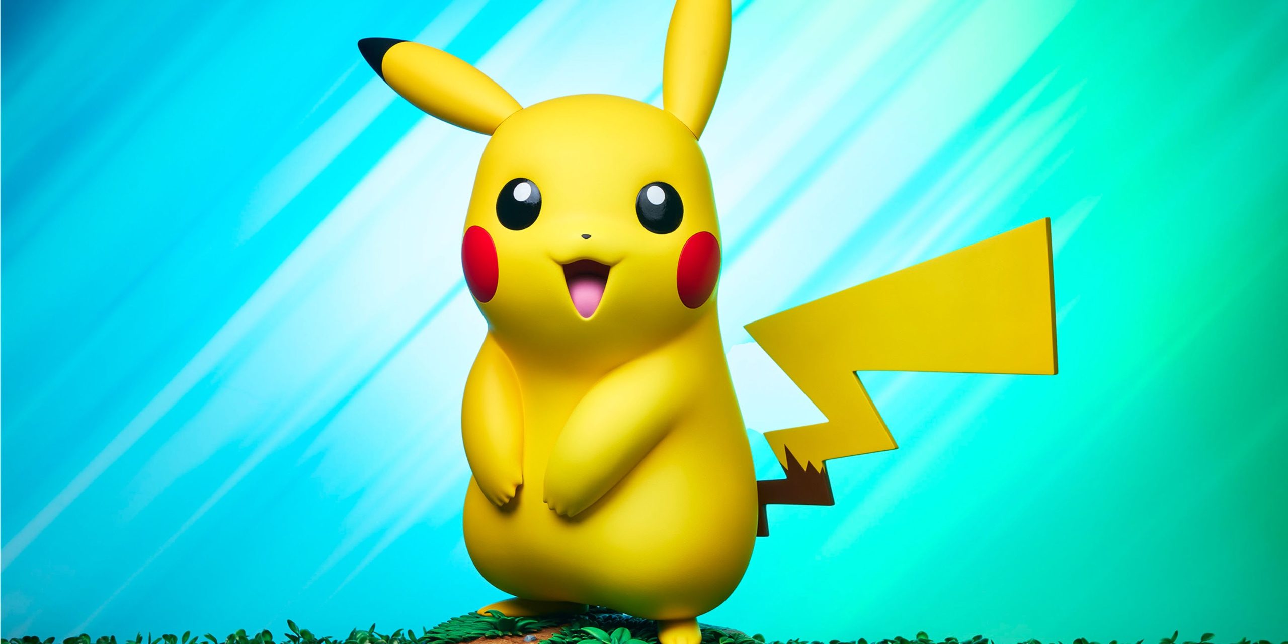 ポケモンが史上初の等身大の像を明らかにするので、等身大のぬいぐるみが後部座席を取っています