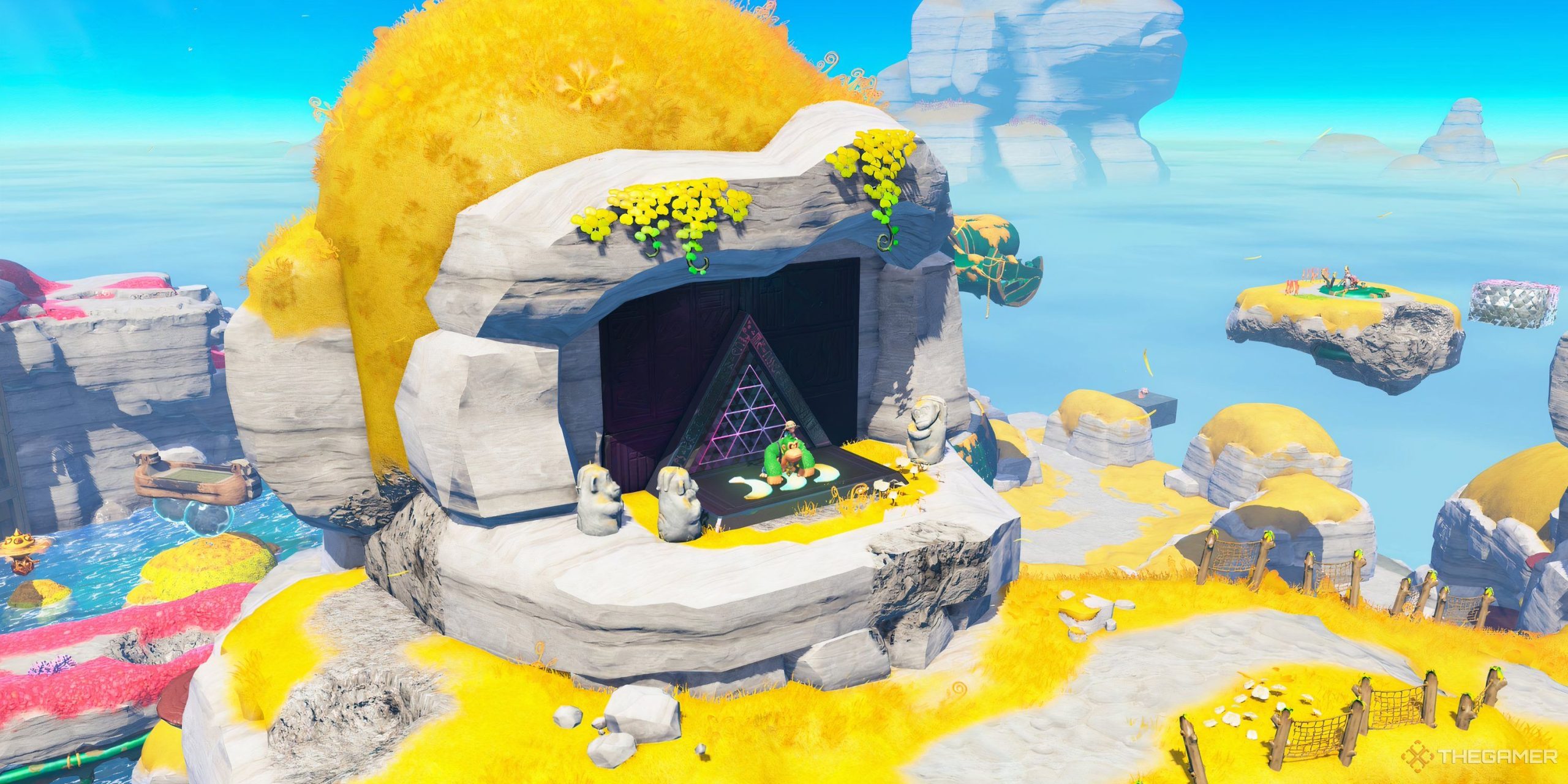 DONKEY KONG BANANZA：屋根の道でハンギンですべてのバナンディウムの宝石を見つける場所