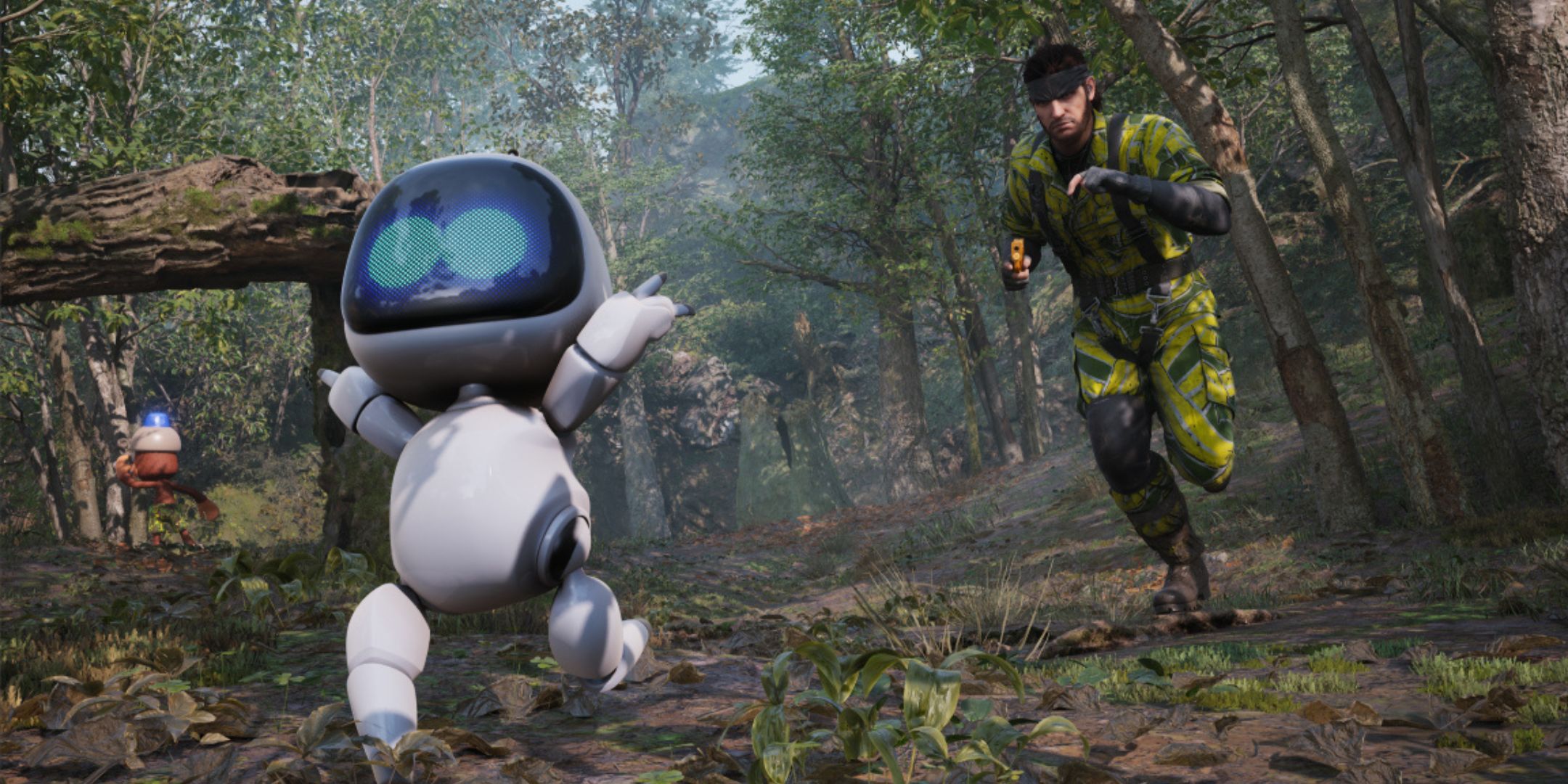 メタルギアソリッドデルタの猿エスケープモードには、アストロボット以外のカメオが含まれています