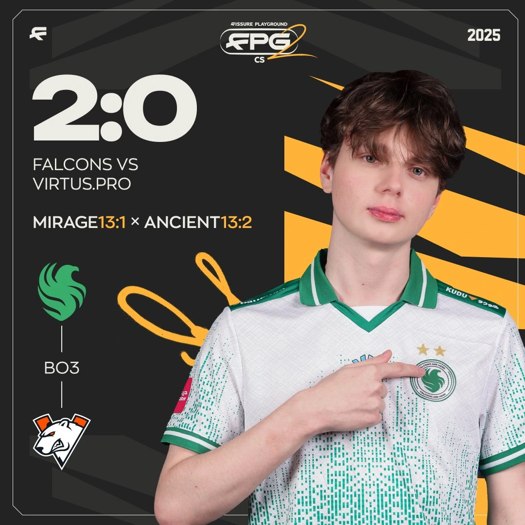 Team FalconsがVirtus.proに対して勝ちますFissure Playground 2オープニング