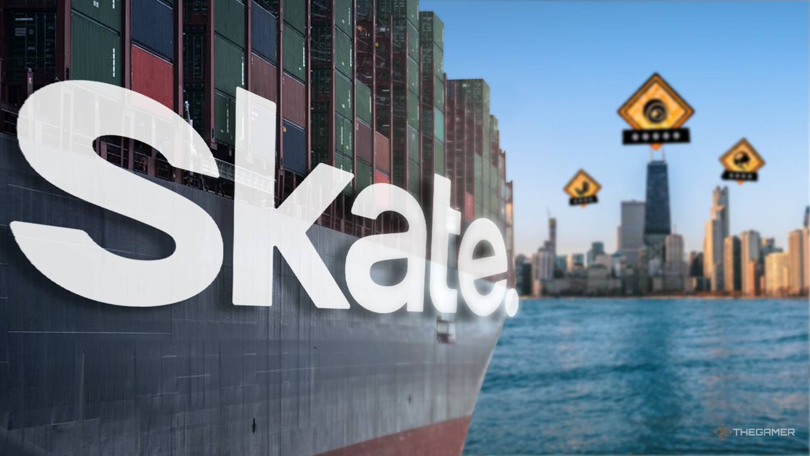 参考までに：スケートの地図が浮かぶ、基本的に大きなボートです